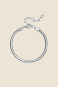 STÉPH Armband Platte Visgraat – Zilver