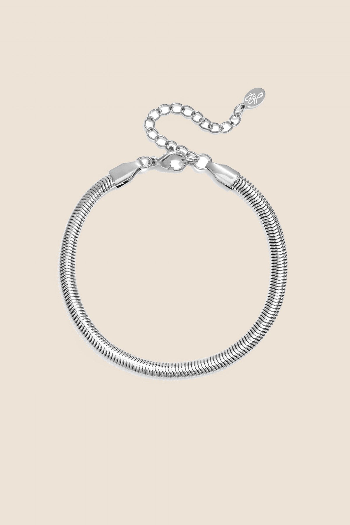STÉPH Armband Platte Visgraat – Zilver