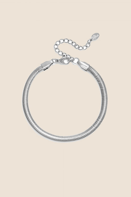 STÉPH Armband Platte Visgraat – Zilver