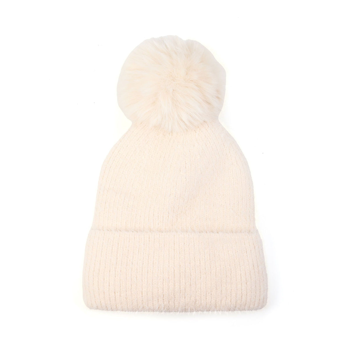 STÉPH Muts met Pompon – Beige – Beige