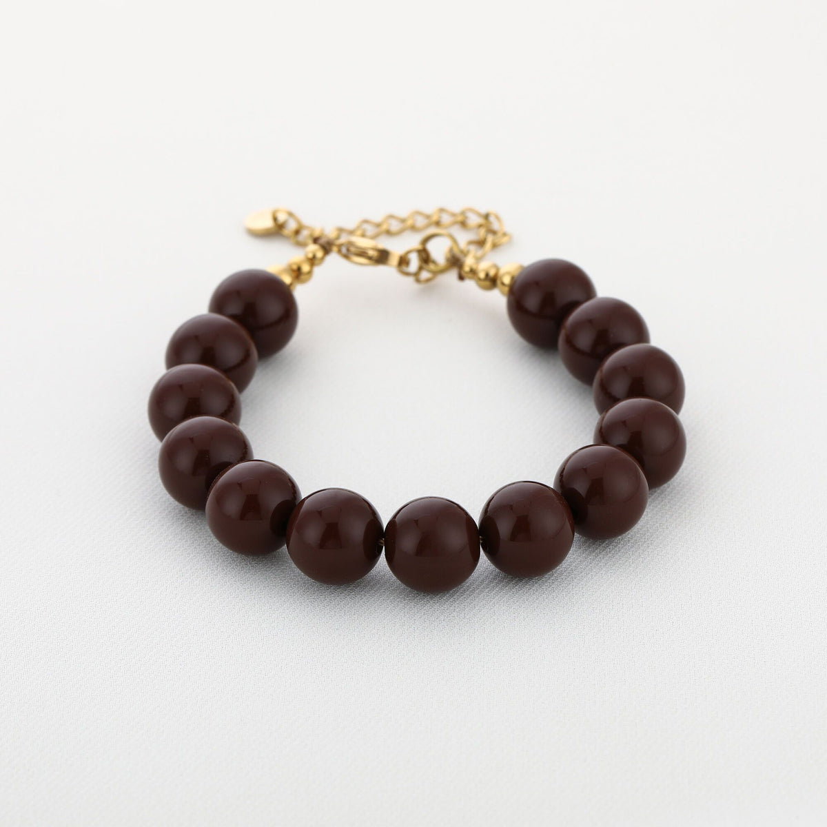 STÉPH Kralenarmband – Beige & Bruin – Bruin