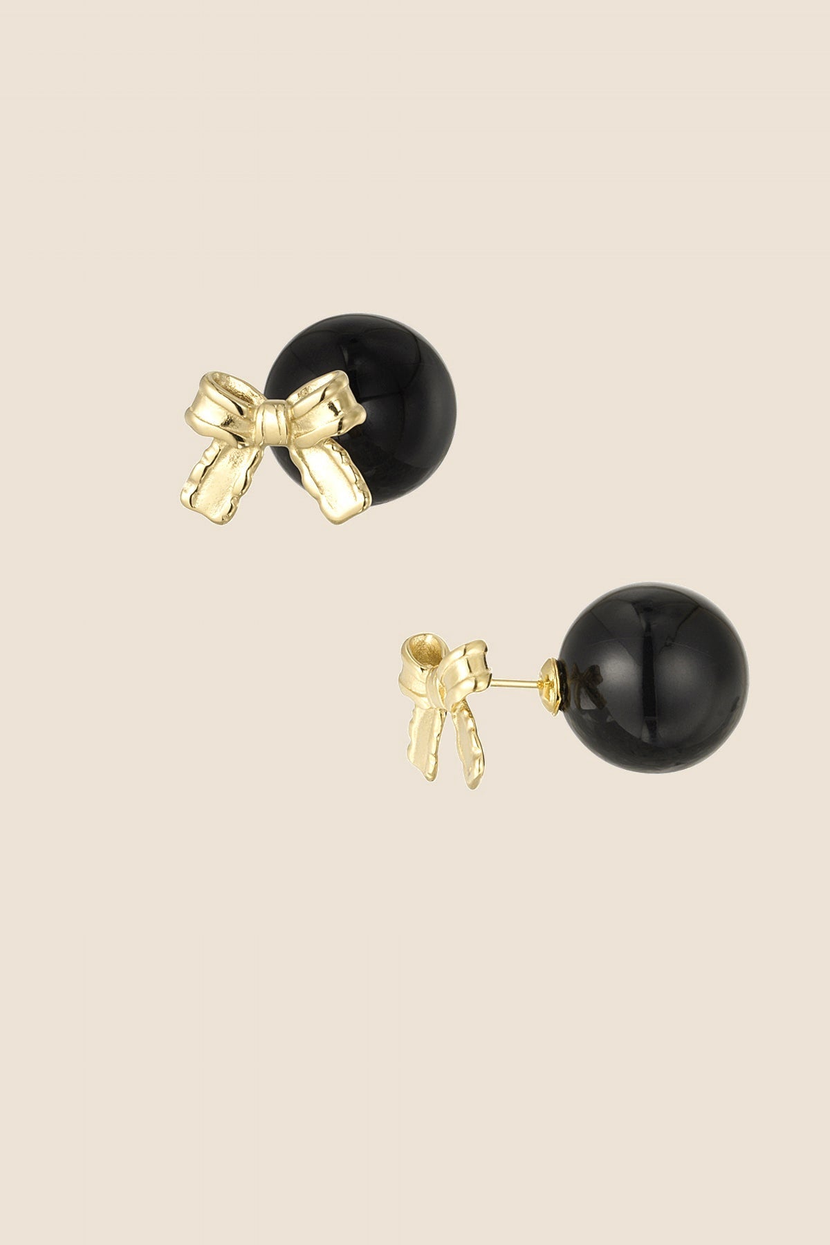 STÉPH Oorbellen Baby Boo Bow – Zwart