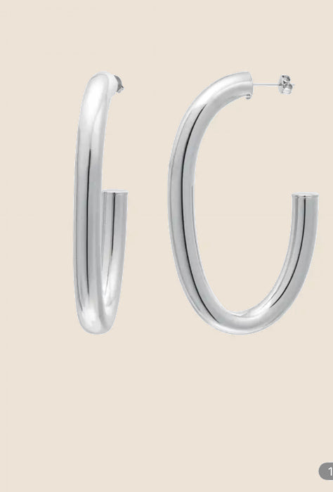 STÉPH Massieve Oorringen – Zilver